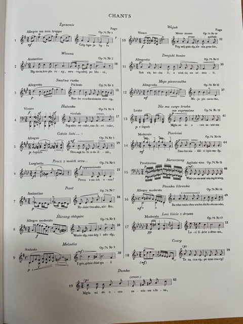 Frédéric Chopin Complete works volume XVII: Songs pour chant et piano- 3000 partitions, livres et vinyles d'occasion en vente sur notre site internet gastonmusicclub.fr Gaston Music Store