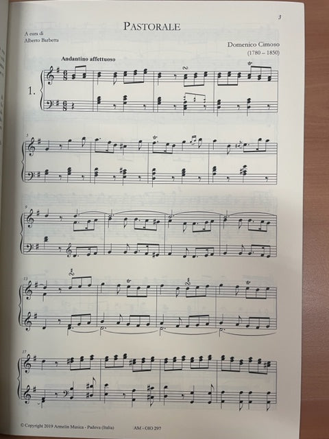 Domenico Cimoso Pastorali per organo volume 1- 3000 partitions, livres et vinyles d'occasion en vente sur notre site internet gastonmusicclub.fr Gaston Music Store