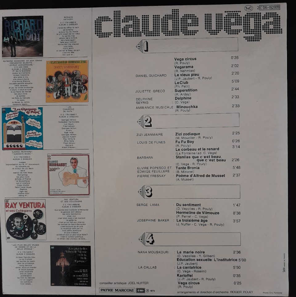 Coffret 2 vinyles Top à Claude Véga