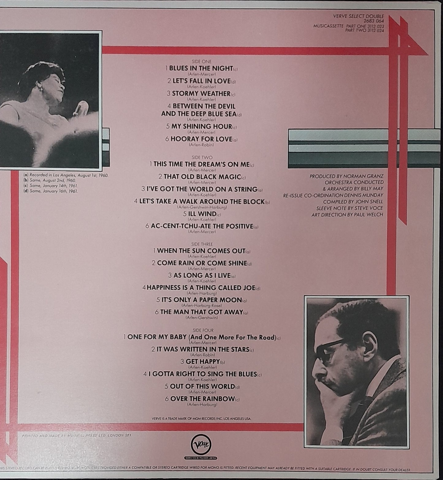 Coffret Vinyle Ella Fitzgerald sings the Harold Arlen songbook (2 disques)