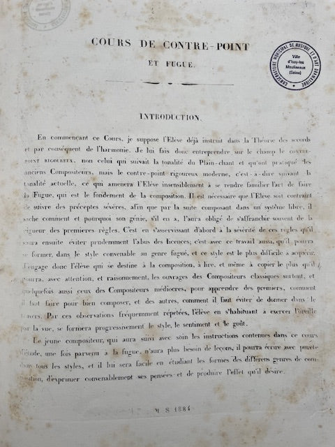 Luigi Cherubini Cours de contrepoint et de fugue 2e édition-3000 partitions, livres et vinyles d'occasion en vente sur notre site internet gastonmusicclub.fr Gaston Music Store