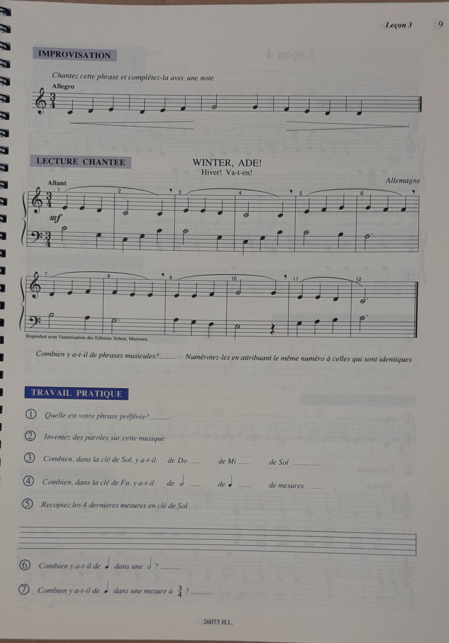 Cours de formation musicale 1 ere année de Marguerite Labrousse