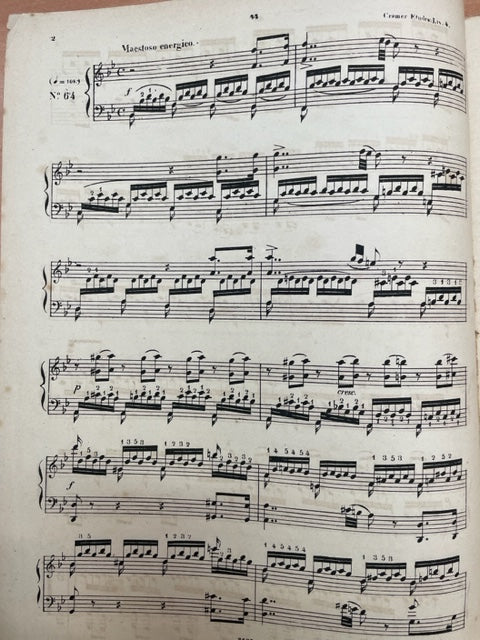 J.B Cramer Etudes pour piano cahier 4 ( 64 à 84)-3000 partitions, livres et vinyles d'occasion en vente sur notre site internet gastonmusicclub.fr Gaston Music Store