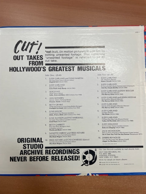 Vinyle Cut! Out takes from Hollywood's greatest musicals, volume 1