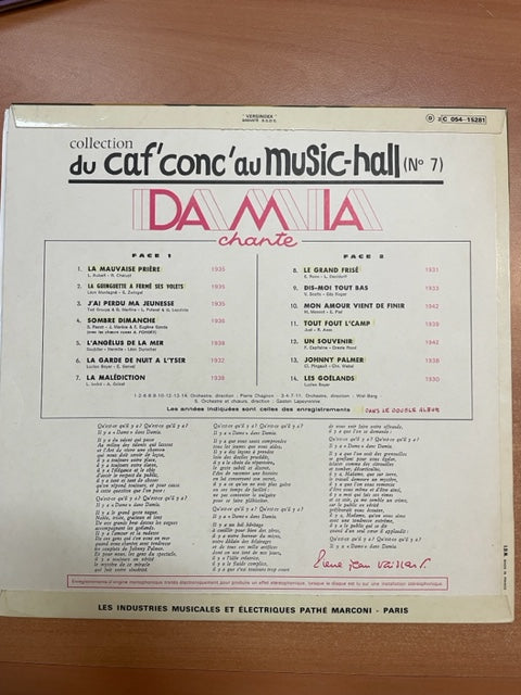 Vinyle Damia chante
