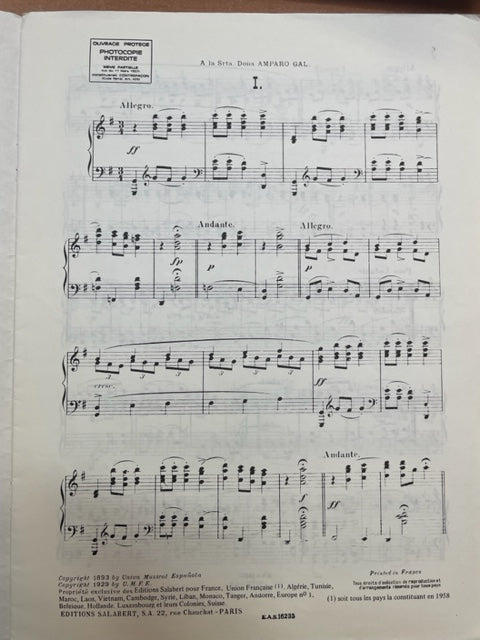 Enrique Granados Danzas espanolas volume 1 partition piano