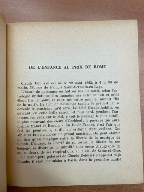 Claude Debussy livre de Golea Antoine-3000 partitions, livres et vinyles d'occasion en vente sur notre site internet gastonmusicclub.fr Gaston Music Store