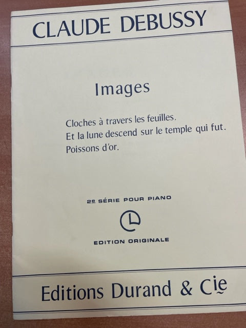 Claude Debussy Images 2e série partition piano- 3000 partitions, livres et vinyles d'occasion en vente sur notre site internet gastonmusicclub.fr Gaston Music Store