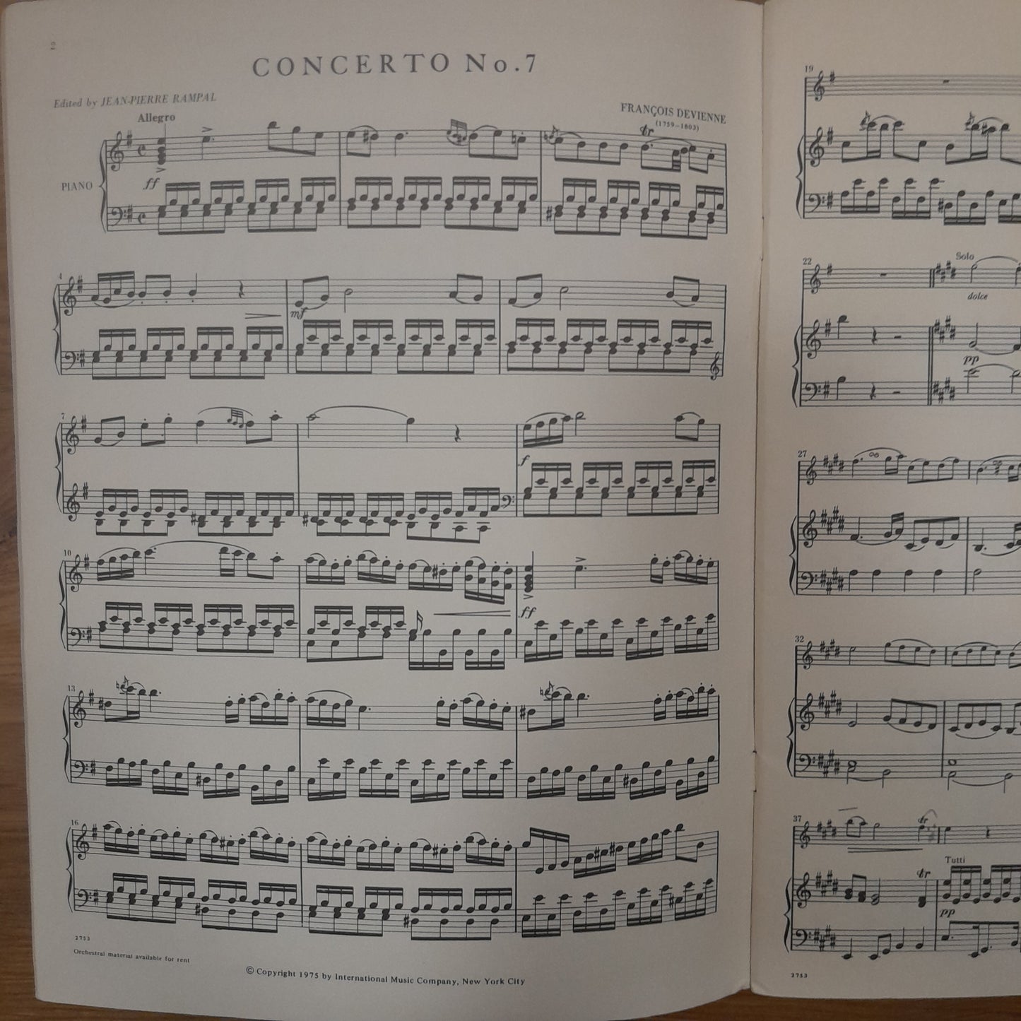 Devienne François Concerto n°7 in E minor for flute and piano