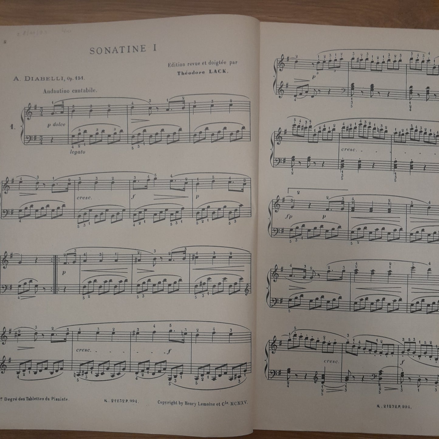 Diabelli Sonatines pour piano op.151 et 168 partition piano