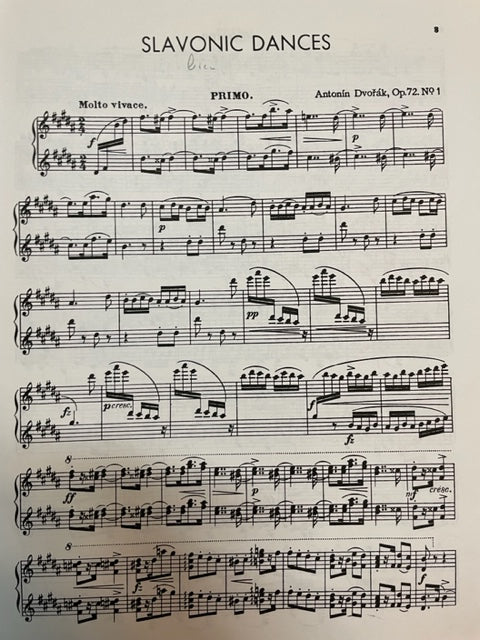 Anton Dvorak Slavonic dances volume 1 (n° 1-4) opus 72 piano à 4 mains