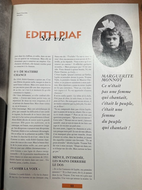 Livre Edith Piaf, la vérité enfin!- 3000 partitions, livres et vinyles d'occasion en vente sur notre site internet gastonmusicclub.fr Gaston Music Store