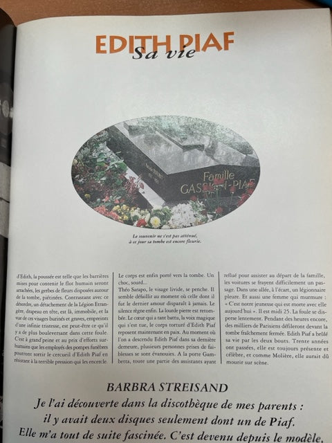 Livre Edith Piaf, la vérité enfin!- 3000 partitions, livres et vinyles d'occasion en vente sur notre site internet gastonmusicclub.fr Gaston Music Store