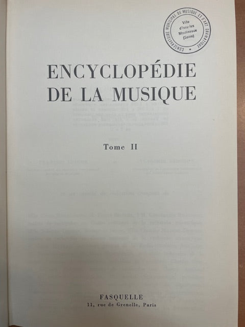 Encyclopédie de la musique en 3 volumes reliés-3000 partitions, livres et vinyles d'occasion en vente sur notre site internet gastonmusicclub.fr Gaston Music Store