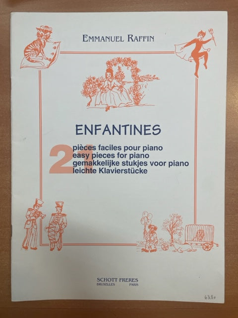 Emmanuel Raffin Enfantines - 21 pièces faciles pour piano - 3000 partitions, livres et vinyles d'occasion en vente sur notre site internet gastonmusicclub.fr Gaston Music Store