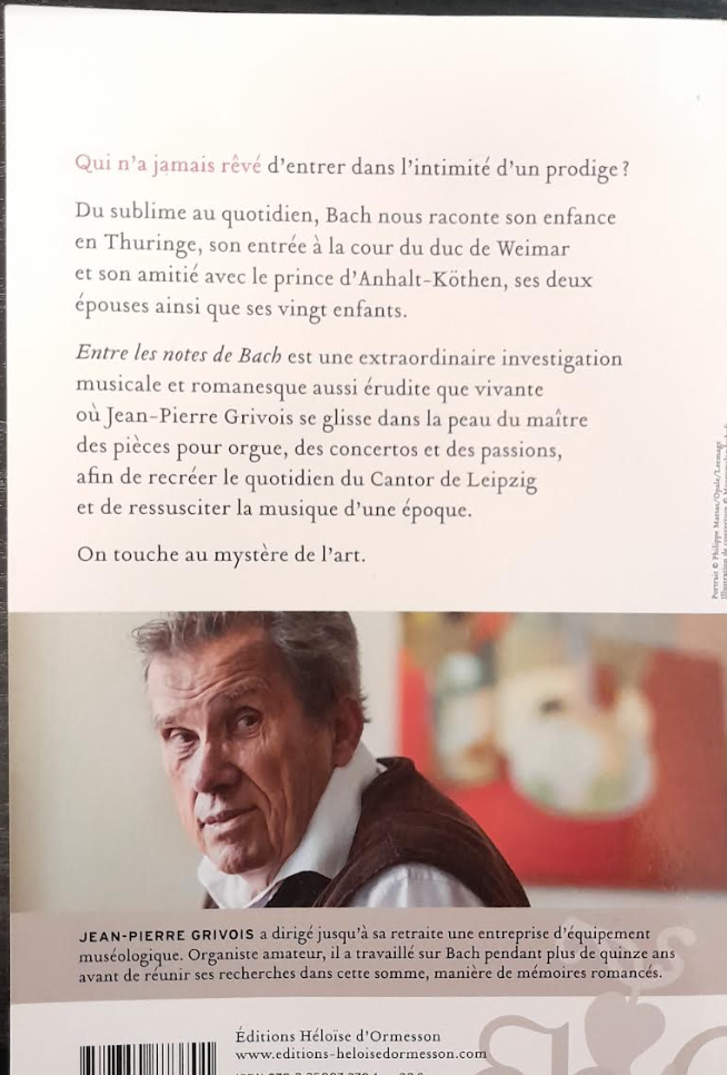 Entre les notes de Bach livre de Jean-Pierre Grivois-3000 partitions, livres et vinyles d'occasion en vente sur notre site internet gastonmusicclub.fr Gaston Music Store