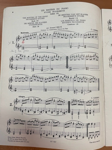 Armand Ferté Etudes progressives volume 1B pour piano- 3000 partitions, livres et vinyles d'occasion en vente sur notre site internet gastonmusicclub.fr Gaston Music Store