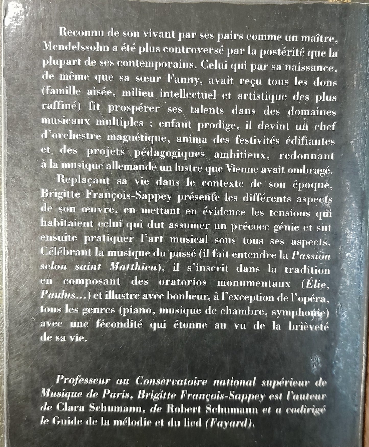 Félix Mendelssohn livre de François-Sappey Brigitte