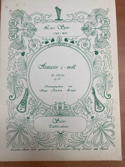 Louis Spohr Fantasie c moll opus 35- 3000 partitions, livres et vinyles d'occasion en vente sur notre site internet gastonmusicclub.fr Gaston Music Store