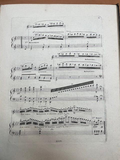 Oeuvres pour piano de Herz, Steibelt, Clement, Cramer réunies dans un volume relié-3000 partitions, livres et vinyles d'occasion en vente sur notre site internet gastonmusicclub.fr Gaston Music Store