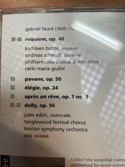 CD Gabriel Fauré Requiem opus 48- 3000 partitions, livres et vinyles d'occasion en vente sur notre site internet gastonmusicclub.fr Gaston Music Store