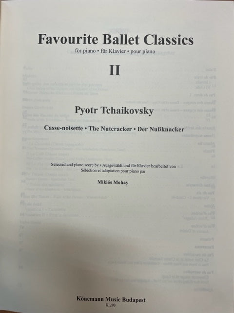 Pyotr Tchaikovsky Favorite ballet classics volume 2: Casse-Noisette- 3000 partitions, livres et vinyles d'occasion en vente sur notre site internet gastonmusicclub.fr Gaston Music Store