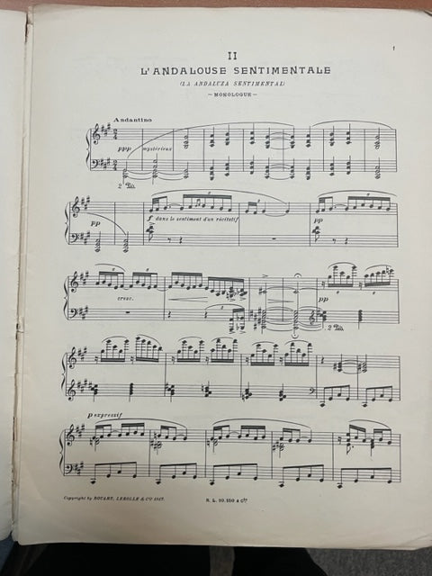 Joaquin Turina Femmes d'Espagne n°2: L'Andalouse sentimentale partition piano- 3000 partitions, livres et vinyles d'occasion en vente sur notre site internet gastonmusicclub.fr Gaston Music Store