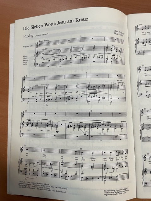 César Franck Die Sieben Worte Jesu am Kreuz - Les 7 Dernières Paroles du Christ piano chant