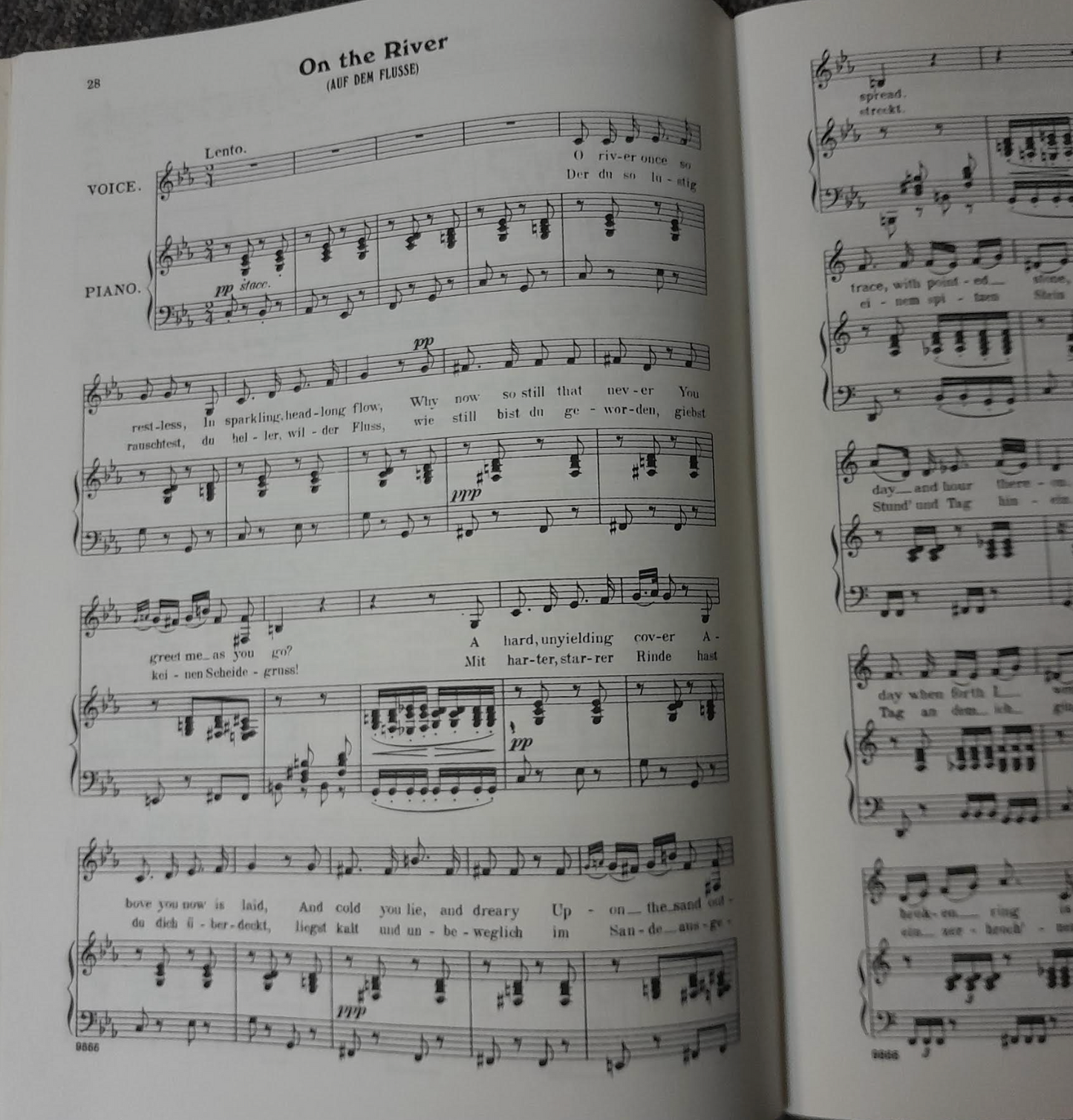 Franz Schubert Winter Journey op.89 for low voice with piano accompaniment