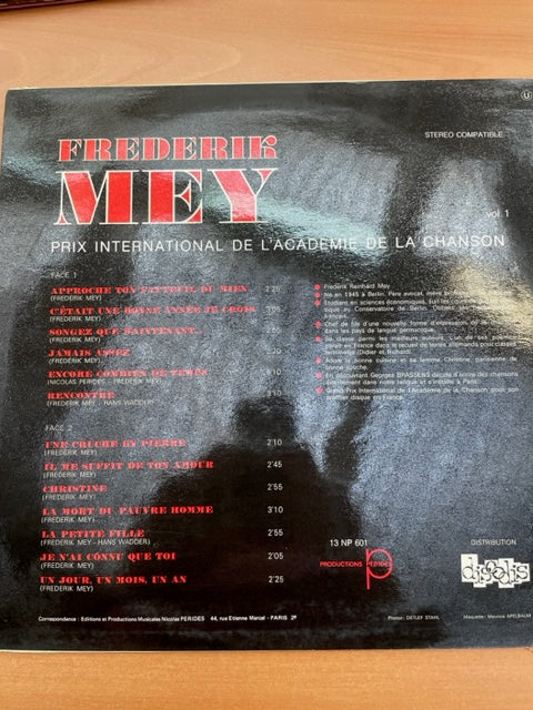 Vinyle Frederick Mey volume 1 - 3000 partitions, livres et vinyles d'occasion en vente sur notre site internet gastonmusicclub.fr Gaston Music Store