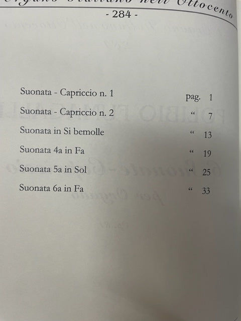 Polibio Fumagali 6 Suonate - Capriccio per organo opus 81- 3000 partitions, livres et vinyles d'occasion en vente sur notre site internet gastonmusicclub.fr Gaston Music Store