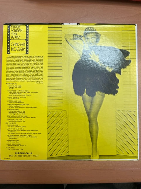 Vinyle Ginger Rogers "Silver Screen Star series"-3000 partitions, livres et vinyles d'occasion en vente sur notre site internet gastonmusicclub.fr Gaston Music Store