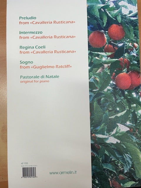 Pietro Mascagni Gli aranci Olezzano - 5 pieces transcrites pour orgue