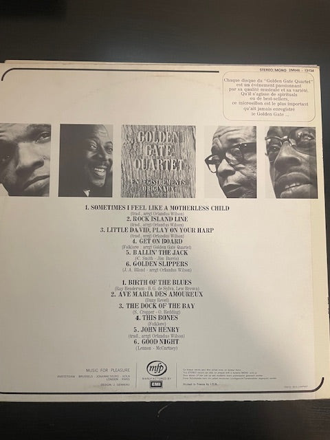 Vinyle Golden Gate Quartet Enregistrements originaux-3000 partitions, livres et vinyles d'occasion en vente sur notre site internet gastonmusicclub.fr Gaston Music Store
