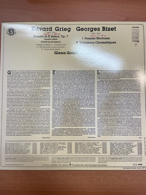 Vinyle Grieg - Bizet Sonate en mi mineur - Premier Nocturne - Variations Glenn Gould, piano-3000 partitions, livres et vinyles d'occasion en vente sur notre site internet gastonmusicclub.fr Gaston Music Store