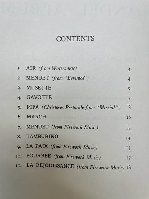 Händel album for recorder and piano-3000 partitions, livres et vinyles d'occasion en vente sur notre site internet gastonmusicclub.fr Gaston Music Store