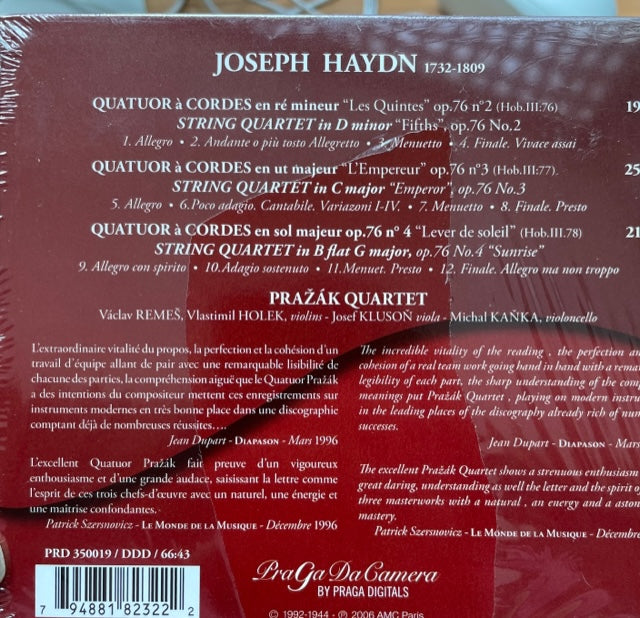 CD de Joseph Haydn, Quatuors à cordes op. 76- 3000 partitions, livres et vinyles d'occasion  en vente sur notre site internet gastonmusicclub.fr Gaston Music Store