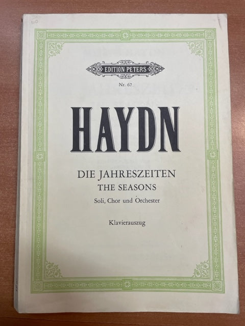 Joseph Haydn Die Jahreszeiten - Les saisons réduction piano- 3000 partitions, livres et vinyles d'occasion en vente sur notre site internet gastonmusicclub.fr Gaston Music Store