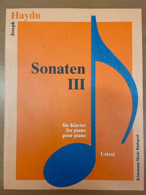 Joseph Haydn Sonaten 3 pour piano- 3000 partitions, livres et vinyles d'occasion en vente sur notre site internet gastonmusicclub.fr Gaston Music Store