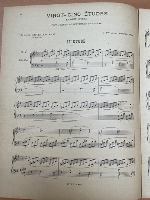 Stéphane Heller Etudes et préludes pour piano opus 47 n°2- 3000 partitions, livres et vinyles d'occasion en vente sur notre site internet gastonmusicclub.fr Gaston Music Store