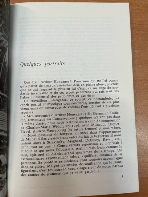 Honegger Livre de Marcel Landowski Collection Solfèges n°7