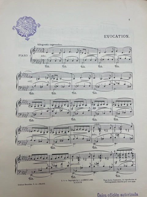 Isaac Albeniz Iberia, 1er cahier partition piano-3000 partitions, livres et vinyles d'occasion en vente sur notre site internet gastonmusicclub.fr Gaston Music Store