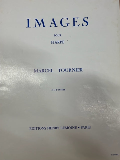 Marcel Tournier Images pour harpe suite 3 et 4-3000 partitions, livres et vinyles d'occasion en vente sur notre site internet gastonmusicclub.fr Gaston Music Store