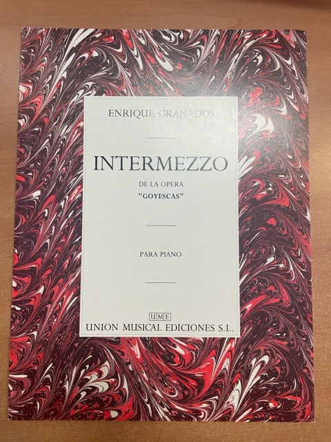 Enrique Granados Intermezzo de la Opera "Goyescas" partition piano - 3000 partitions, livres et vinyles d'occasion en vente sur notre site internet gastonmusicclub.fr Gaston Music Store