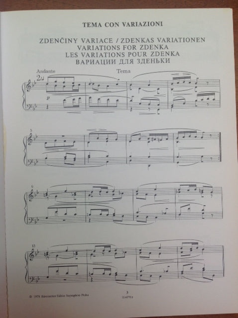 Leos Janácek 26 folk ballads - texte tchèque partition chant et piano