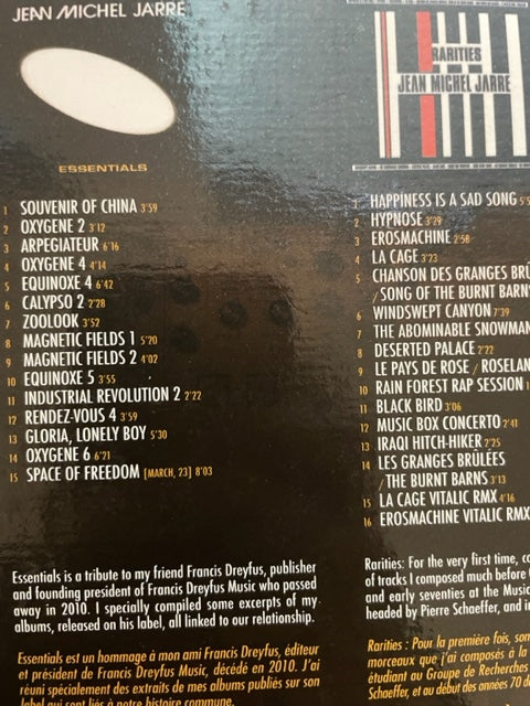 CD Jean-Michel Jarre Essentials & Rarities-3000 partitions, livres et vinyles d'occasion en vente sur notre site internet gastonmusicclub.fr Gaston Music Store