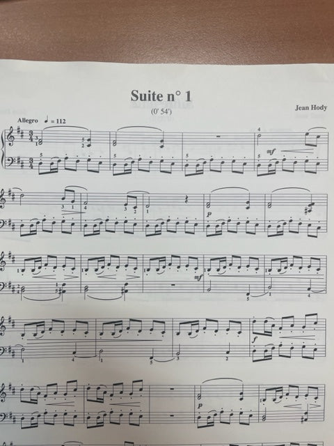 Hody Jean Reflets de l'Andalousie 4 suites assez faciles pour le piano