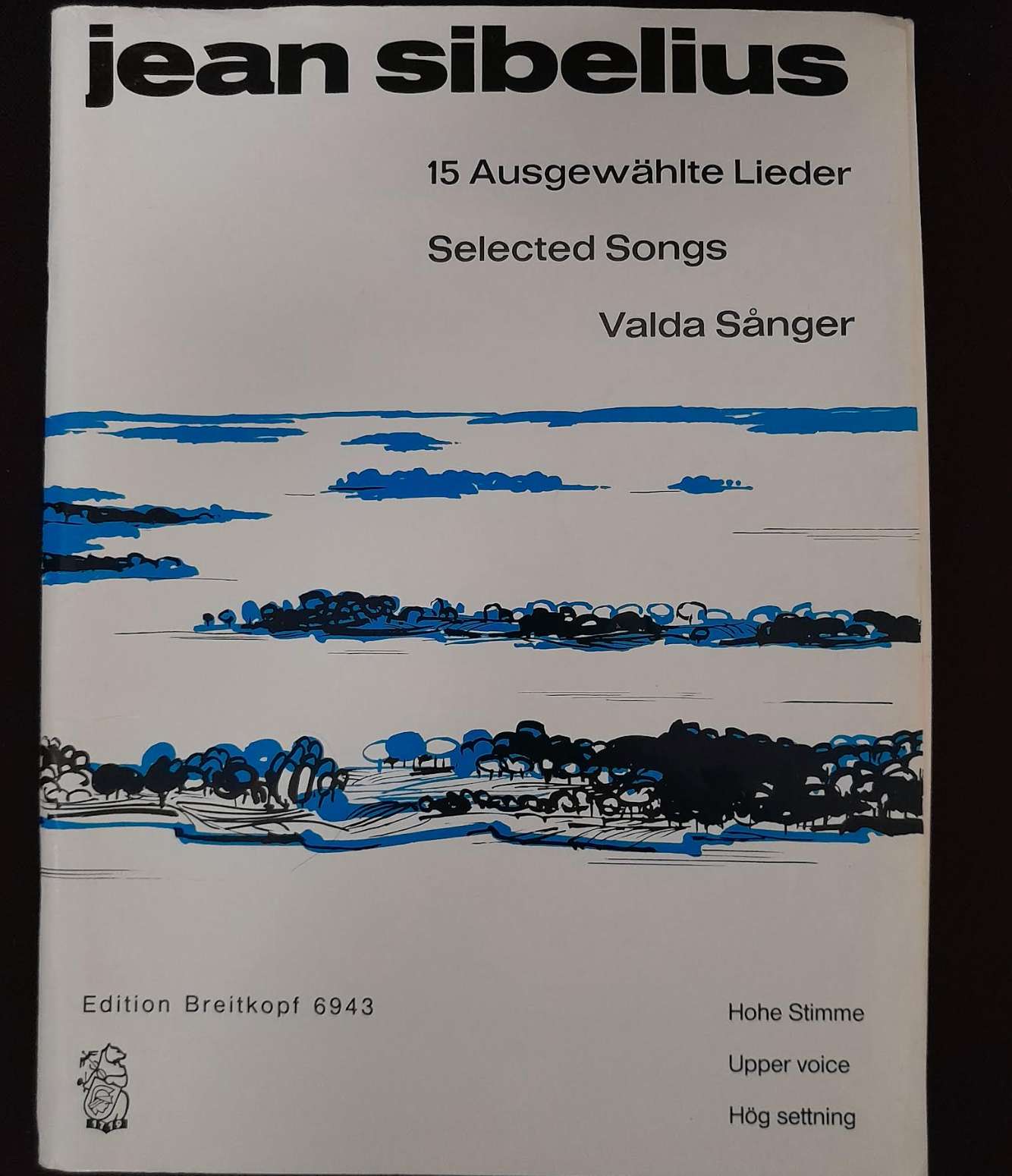 Jean Sibelius 15 selected songs, pour voix haute et piano