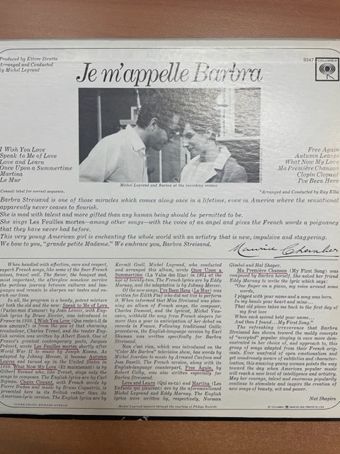 Vinyle Barbra Streisand Je m'appelle Barbra