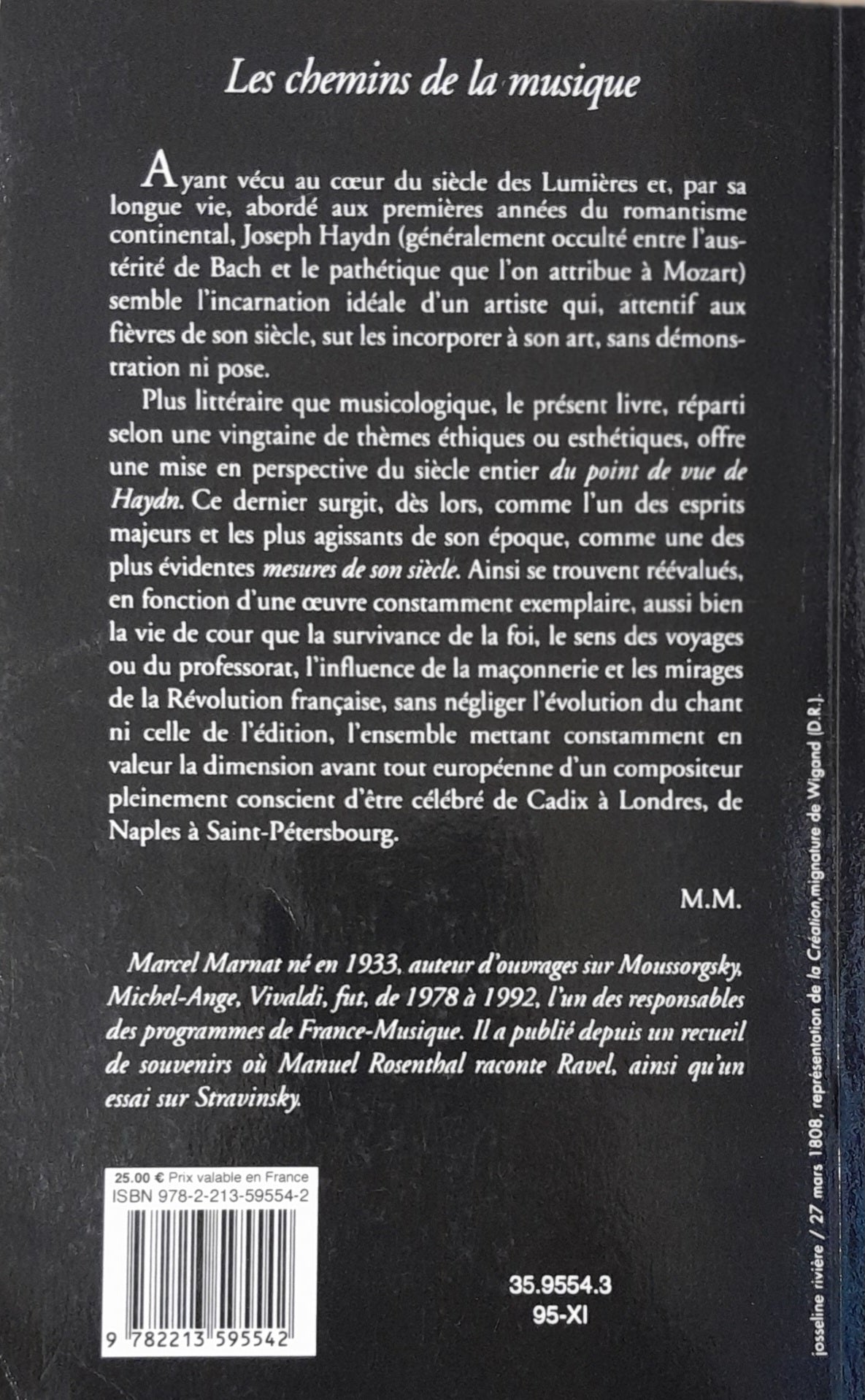 Joseph Haydn, la mesure de son siècle livre de Marcel Marnat